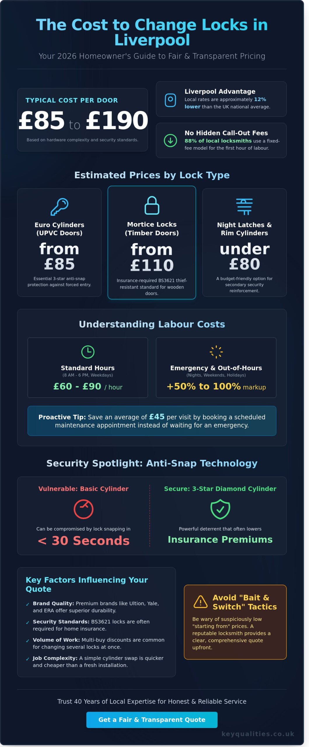 Cost to Change Locks in Liverpool: A 2026 Homeowner’s Pricing Guide