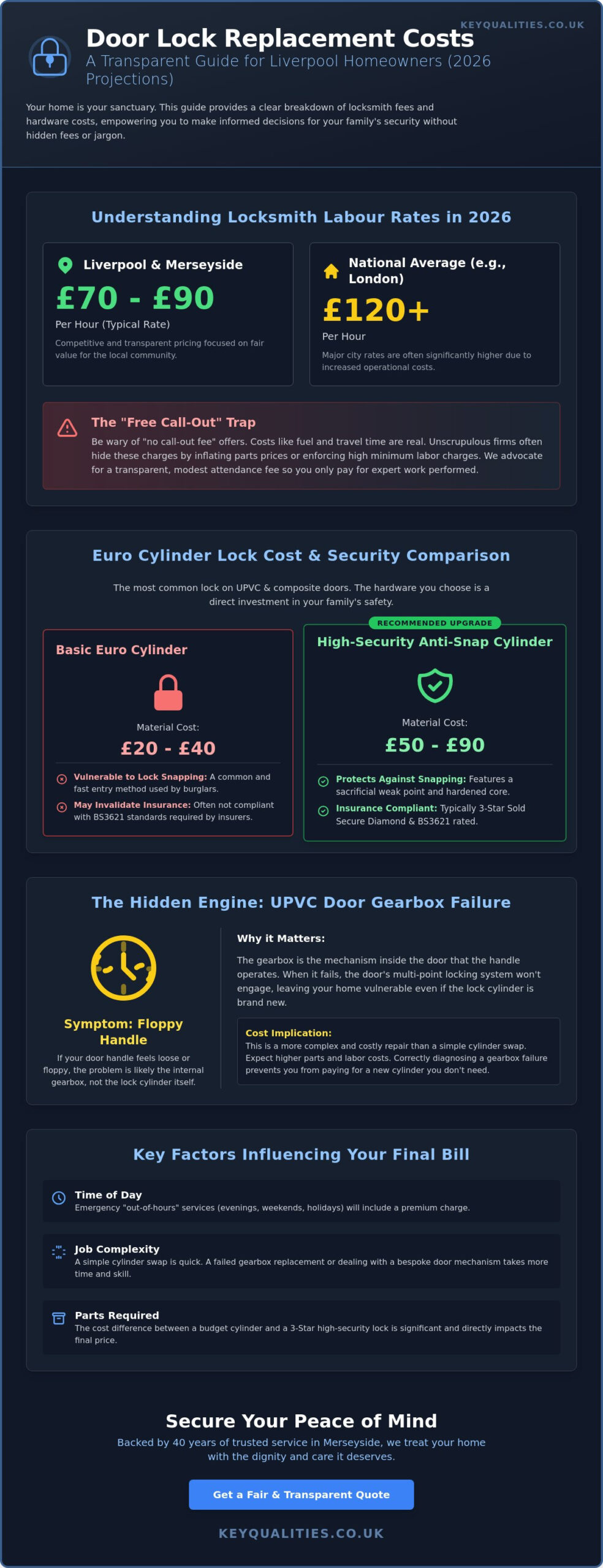 Door Lock Replacement Cost UK 2026: The Liverpool Homeowner’s Guide