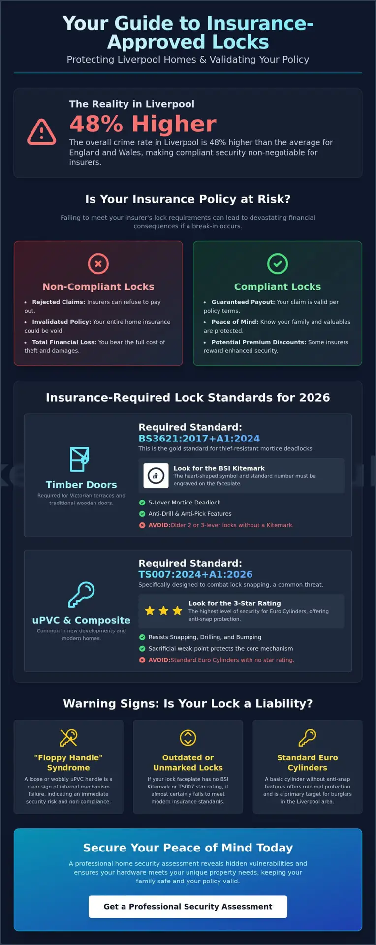 Upgrade Locks for Insurance Purposes in Liverpool: The 2026 Homeowner’s Guide